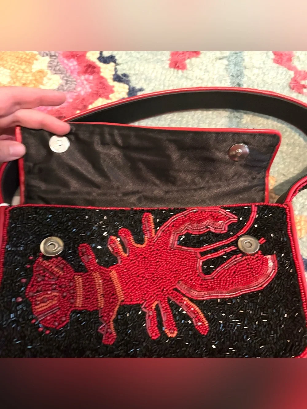 New Staud lobster beaded Tommy bag
